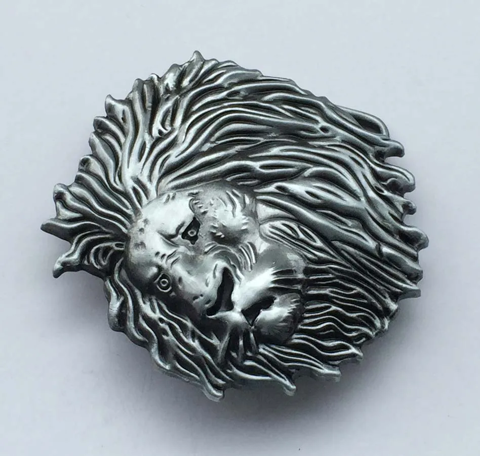 Голова льва из серебра Модный мужской металлический ремень пряжка подходит для 4 см wideth ремень с постоянный запас