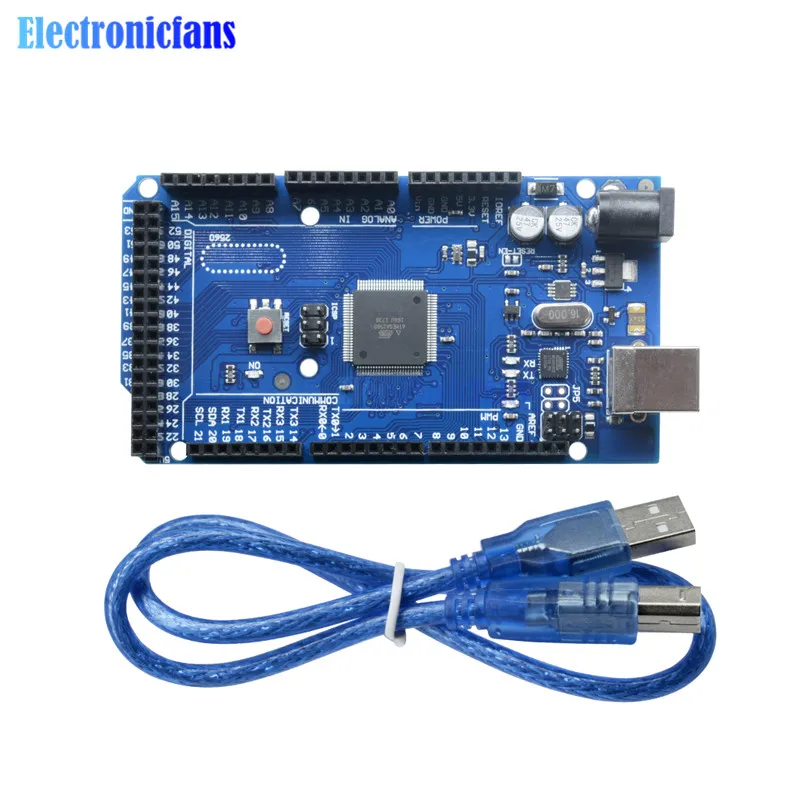 5В Замена ATMega8U2 модуль MEGA2560 MEGA 2560 R3 ATMEGA16U2 ATMEGA2560 16AU плата с USB кабелем|Интегральные