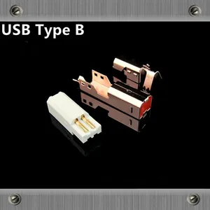 Image 2 - Cobre Banhado A ouro interface USB Tipo A Tipo B Macho jack adaptador Conectores usb para linha de Impressora cabo de Áudio DAC cabo usb diy