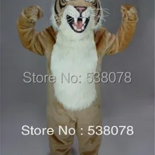 Плюшевые Материал Tan Wildcat Маскоты костюм для взрослых Размеры Прохладный Cosply Костюмы для Хэллоуина для отдыха и вечеринок Карнавальная празднование sw615