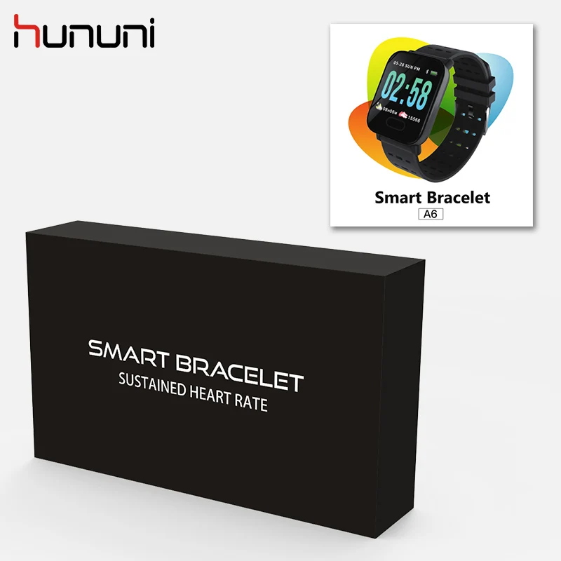 HUNUNI A6 умный Спортивный Браслет фитнес трекер браслет с Bluetooth пульсометр