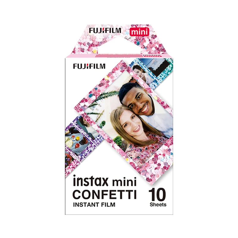 Оригинальная пленка Fujifilm Confetti Instax Mini Instant(10 листов) цветная мини-пленка для Polaroid Mini 7s 8 9 9s 25 50s 70 90 SP-1/2