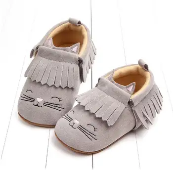 

Newborn Baby Moccasins tassel PU Suede leather animal style Baby Girl boy Shoes First Walker Fashion soft sole Shoes