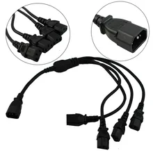 IEC 320 C14 штекер для 4XC13 Женский Y Тип сплиттер шнур питания C14 до 4 x C13 мощность четыре раза C13 удлинитель провод шнур питания