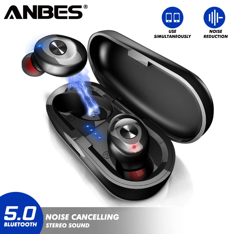 

Bluetooth Earphone TWS 5.0 Wireless Headphones 3D Stereo Earbuds Sports Headsets With Dual Mic Charging Box fone de ouvido