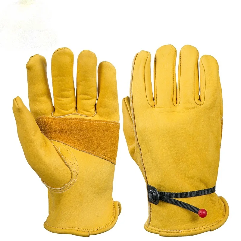 retro leather bike glove