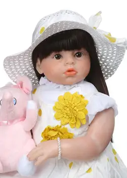 

Bebes Reborn toddler girl vinyl silicone baby doll 70CM like 1 year old real baby doll for children gift clothing model dolls