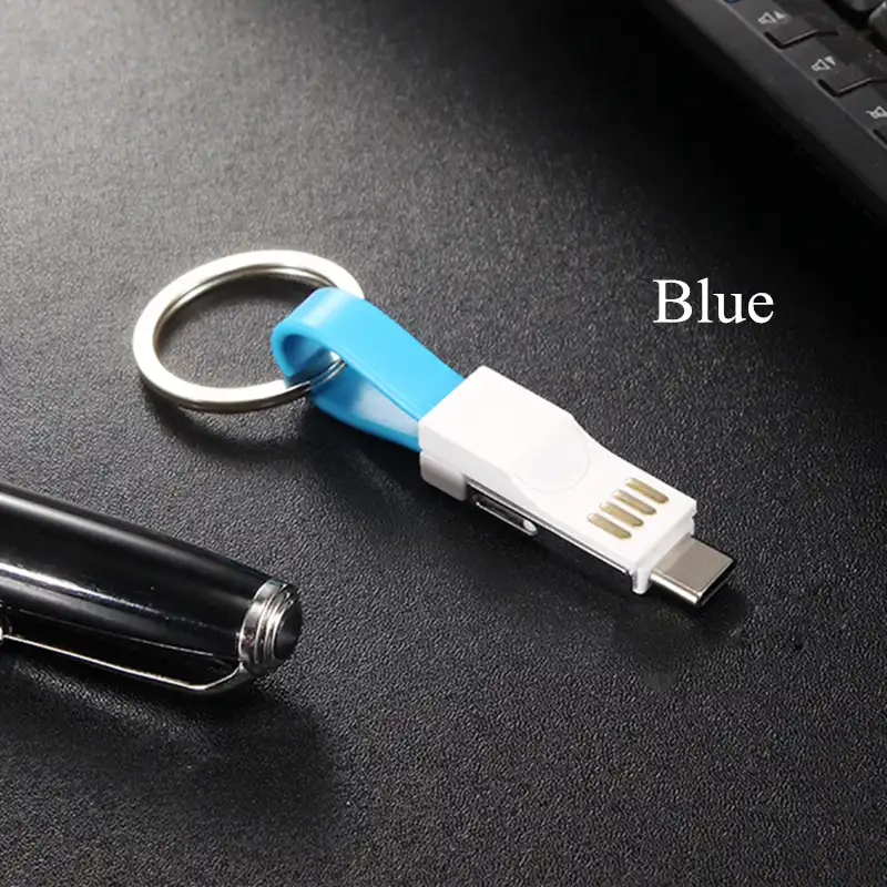 3 In 1 Mini Keychain Usb Cable Micro Usb Type C For Iphone X Xs 7 Ipod For Lightning Charger Data Sync Charging Cable Cabo Cord Mobile Phone Chargers Aliexpress