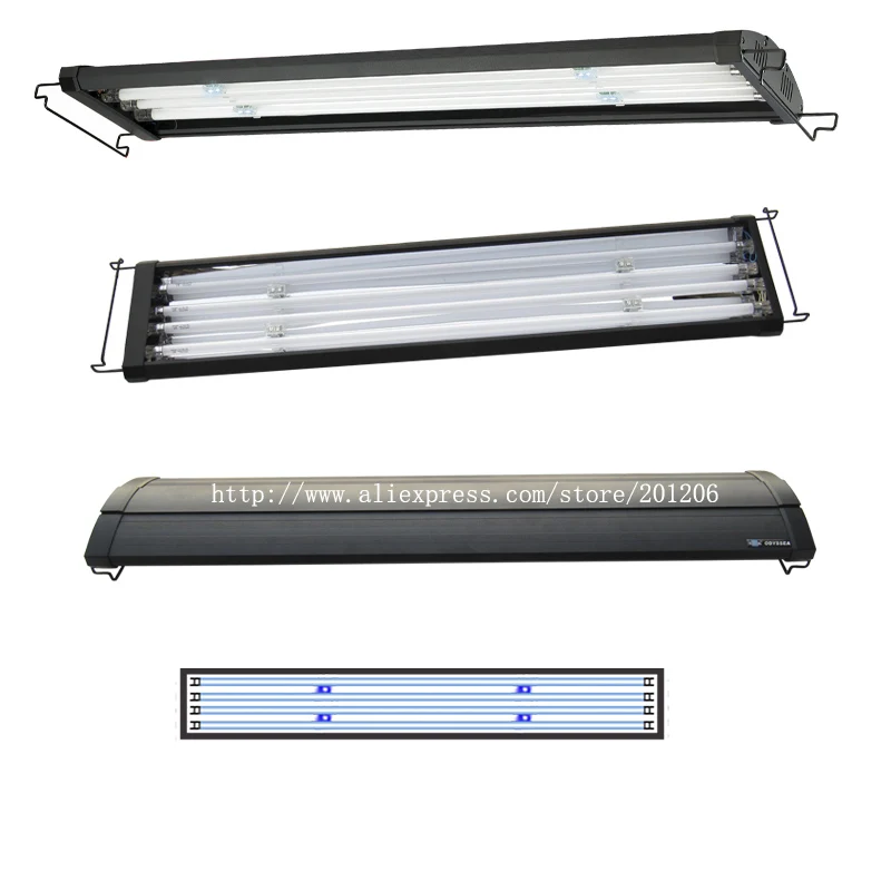 

ODYSSEA 48"-60"/120-150CM T5 HO Quad Saltwater Coral Reef Cichlid Plant Aquatic Pet tank Aquarium Light Lamp Lighting fixture