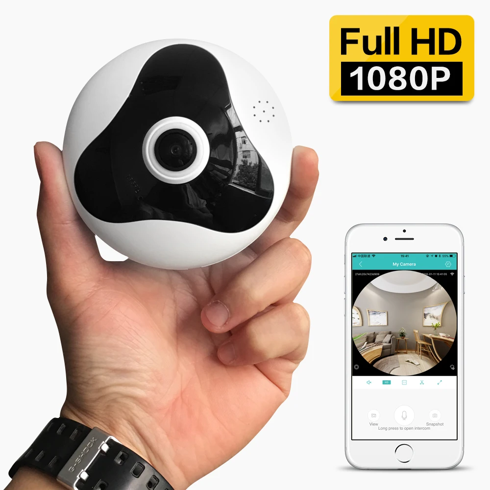 

SDETER 360 Degree 1080P 960 Wireless CCTV IP Camera Home Security Camera WIFI Panoramic IR Night Vision Surveillance Camera Wifi