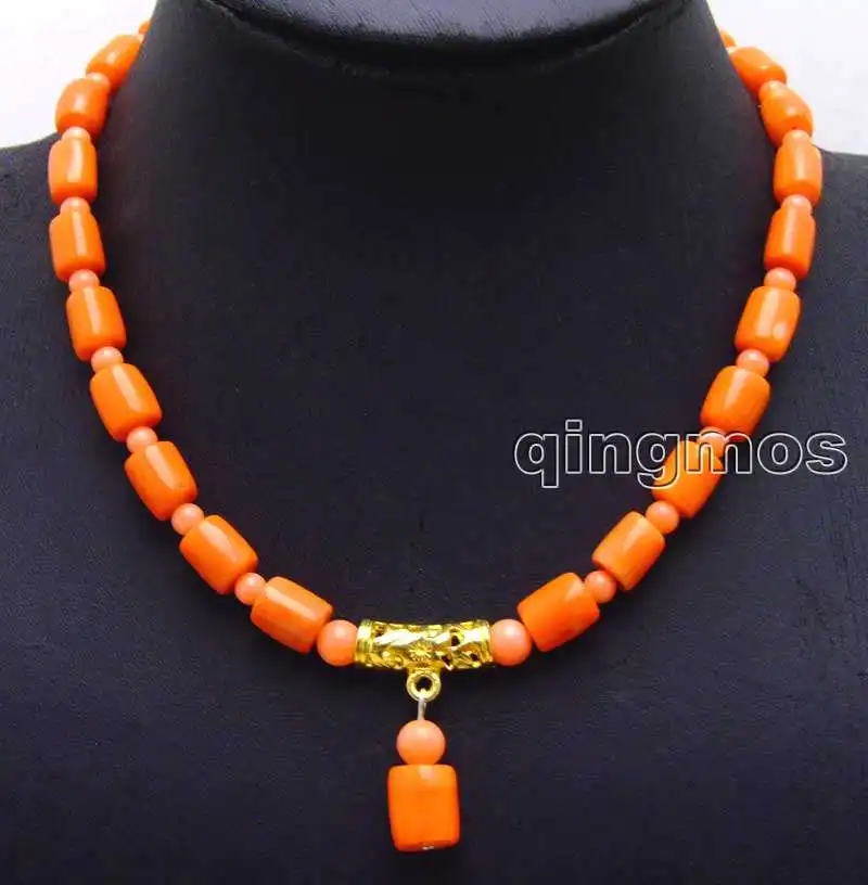 

SALE Big 10-11mm pink Natural Thick Slice Coral & 5-6mm Round coral pendant 17'' Necklace-nec5930 wholesale/retail Free ship