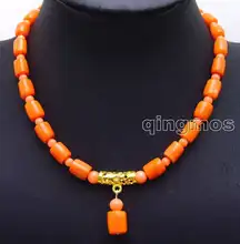SALE Big 10-11mm pink Natural Thick Slice Coral & 5-6mm Round coral pendant 17'' Necklace-nec5930 wholesale/retail Free ship fast shipping stunning 8rows 6mm round crude pink coral necklace g165