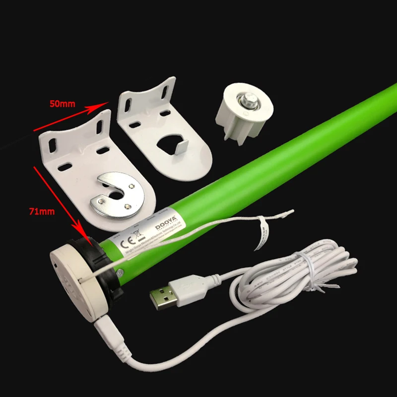 DM25LE 1.1N.m USB интерфейс Micro charge DOOYA трубчатый двигатель аккумулятора для трубки диам.