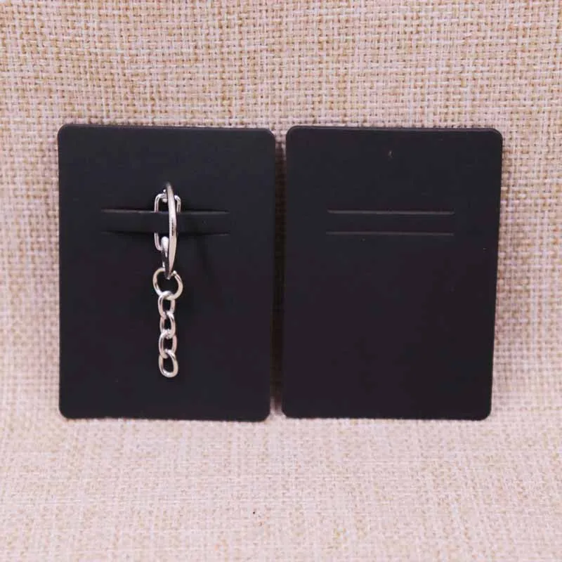 1lot=200 pcs hot sale new The key card hairpin card can hold the brooch,Card Blank Jewelry Card Can Custom Logo Cost Extra - Color: Black