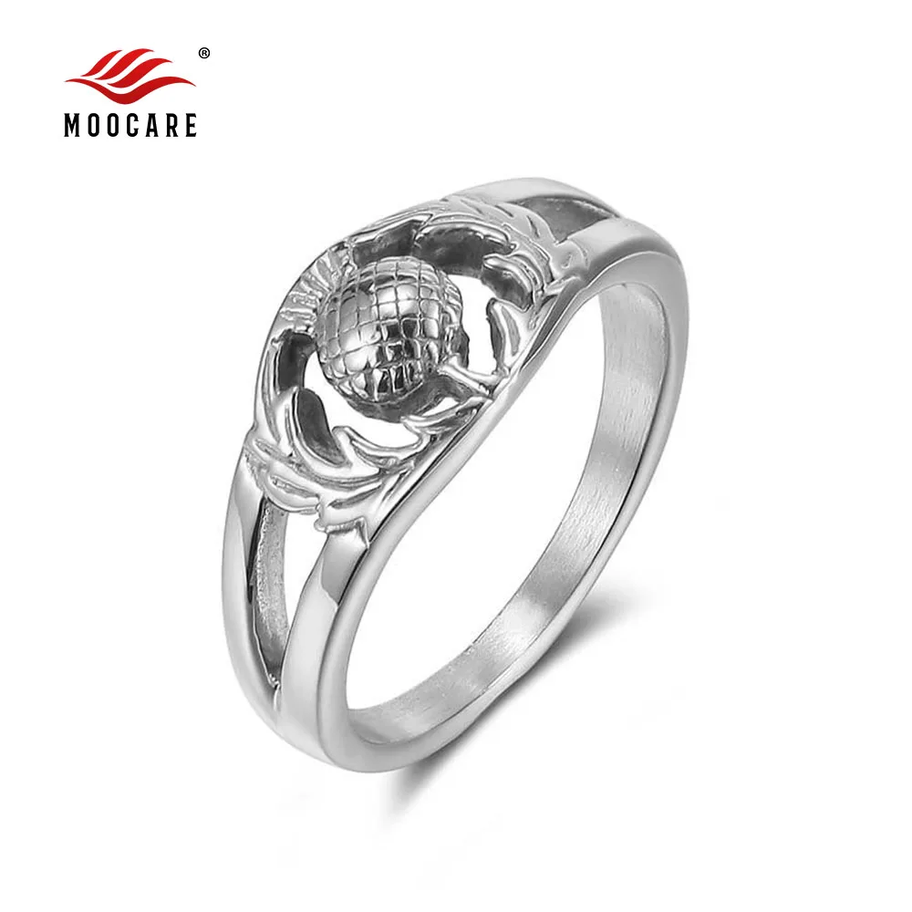 

Moocare lovers girls gothic rings stainless steel hollow out follower silver metal ring for men women party
