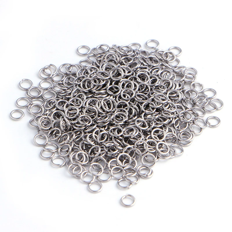 

500Pcs Open Jump Rings Connectors For Jewelry Making 4mm Silver