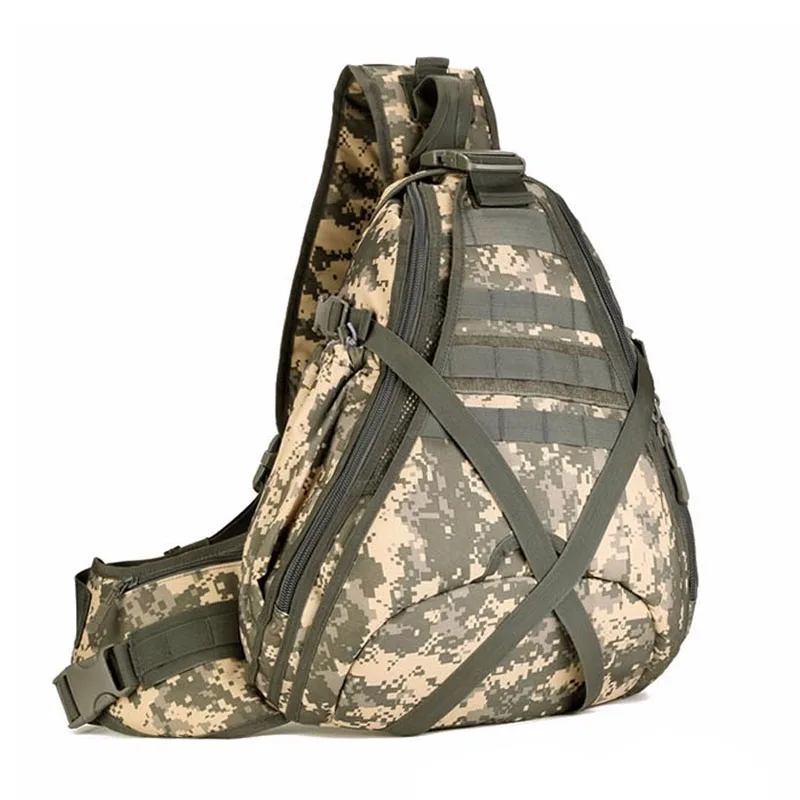 Мужской тактический рюкзак, сумка на одно плечо, нагрудные сумки, армейская военная сумка через плечо, уличные Стропы для кемпинга, водонепроницаемая сумка XA146WA - Цвет: ACU Digital
