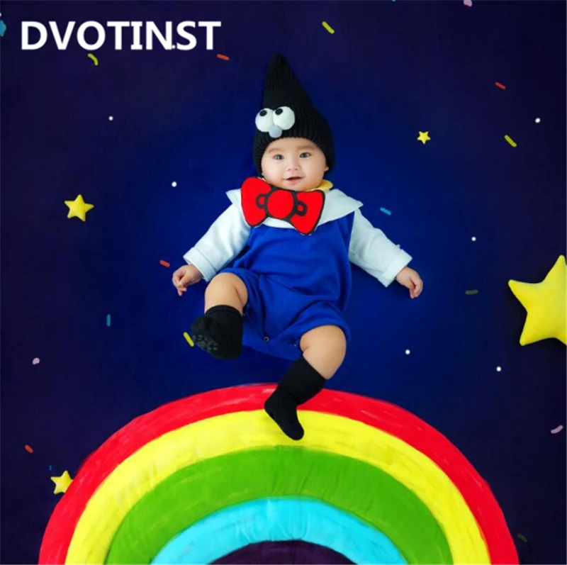 

Dvotinst Baby Photography Props Rainbow Theme Background Costume Clothes Set Fotografia Accessory Studio Shooting Photo Props