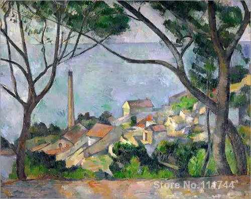 

Modern painting Estaque Paul Cezanne artwork for sale Handmade High quality