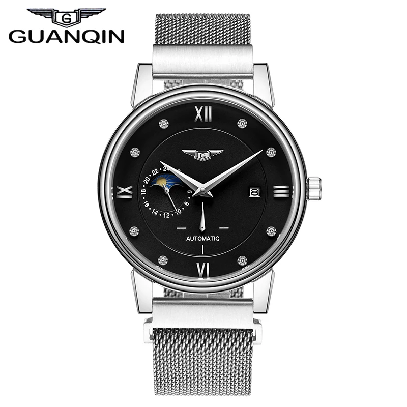 

GUANQIN GJ16039 Watch Luxury Original Brand Business Men Automatic Mechanical Watches Mens Fashion Stainless Steel Strap