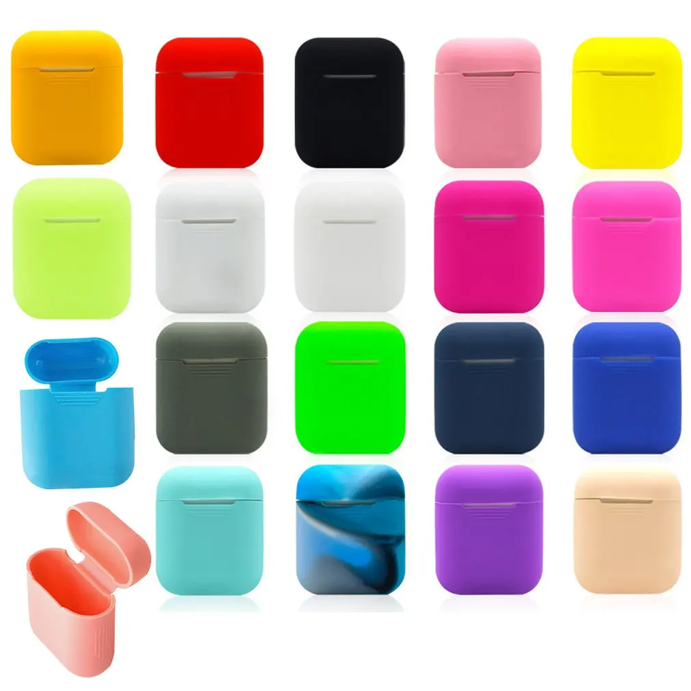 Dpower TPU Silicone Bluetooth Wireless Earphone Case For AirPods Protective Cover Skin Accessory for Apple Airpods Charging Box