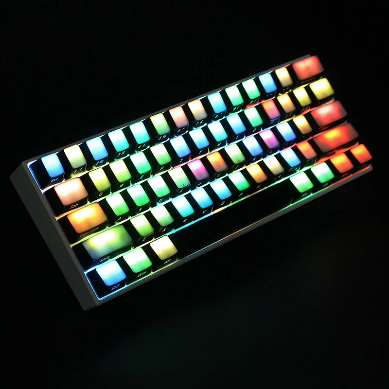 

104 Key All-Transparent Keycaps ABS Side Printed Thick Keycaps RGB Machanical Keyboard Switch For Cherry MX for Filco