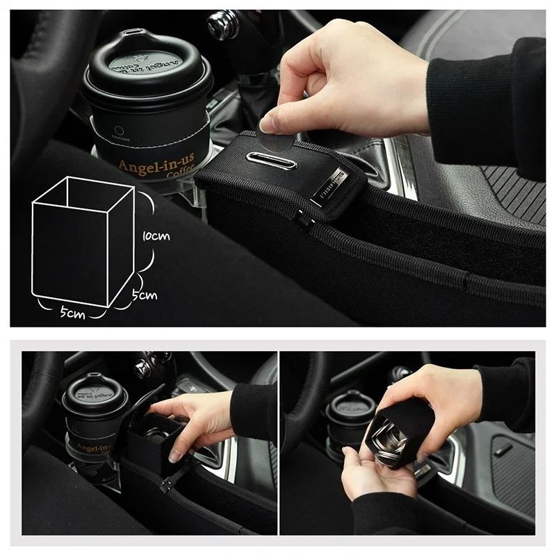 1pc Multi-function Car Organizer Storage Box Cup Holder Car Seat Organizer Pocket Storage Car Accessories Gap Catcher PU Leather