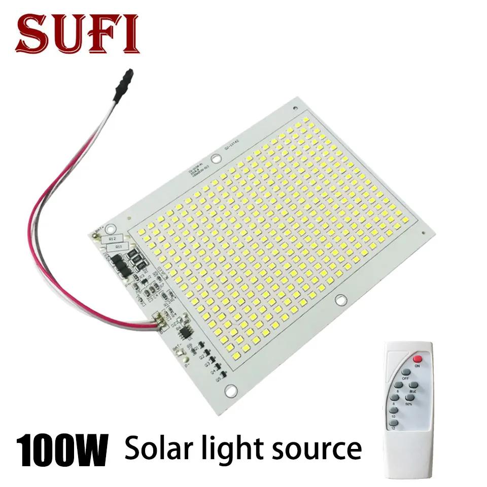 

Solar Light source 100W Solar Energy Light Board with remote control Home Yard Outdoor Lighting Garden Light Pathway Wall Lamp