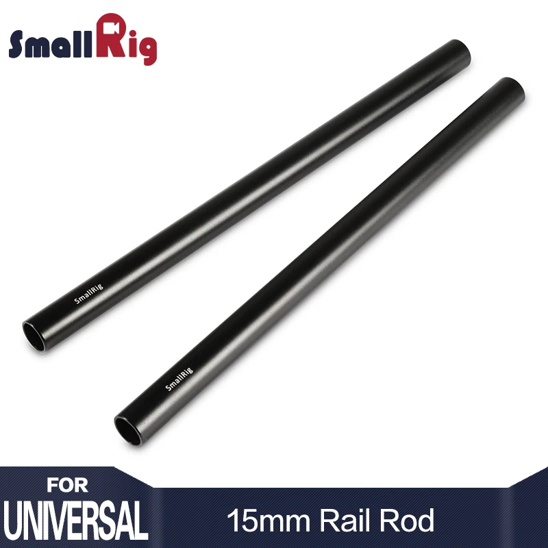 Best SmallRig 2pcs 15mm Black Aluminum Alloy Rod For DSLR Camera 15MM Rail Support System