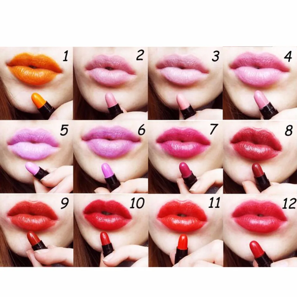 Матовая помада комплект макияж губ Maquiagem Labiales матовые жидкая Красота 12 шт. бренд