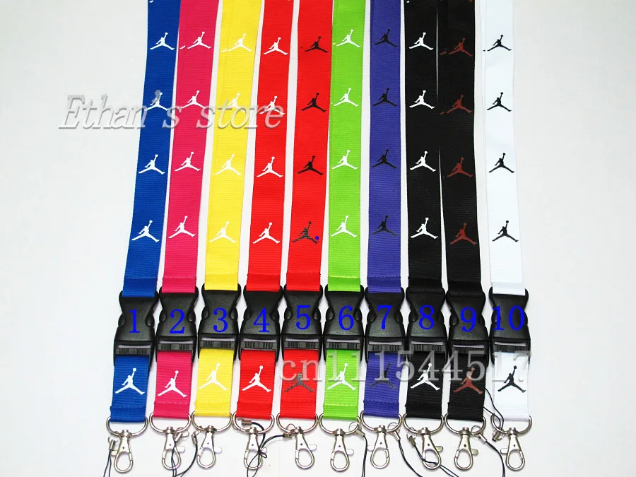FREE SHIPPING Men Jordan key lanyard ID badge Holders Sport mobile neck strap keychainsin