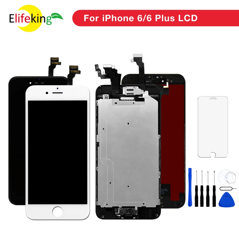 

1PCS/Lot Full set LCD Display For iPhone 6 6 plus LCD Touch Screen with Digitizer Assembly with Home Button & Front Camera