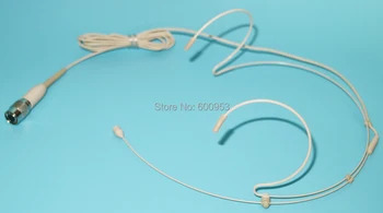 

Headset Headworn Microphone For Audio Technica Wireless System With Hirose 4 Pin Beige Connector AT-A001