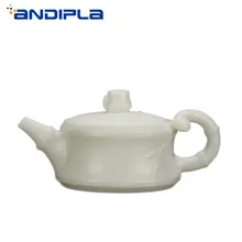 150 мл бутик белый фарфоровый чайник бамбуковый керамический горшок Здоровый чайный набор кунг-фу Мастер ручной работы Чайник Посуда домашний декор