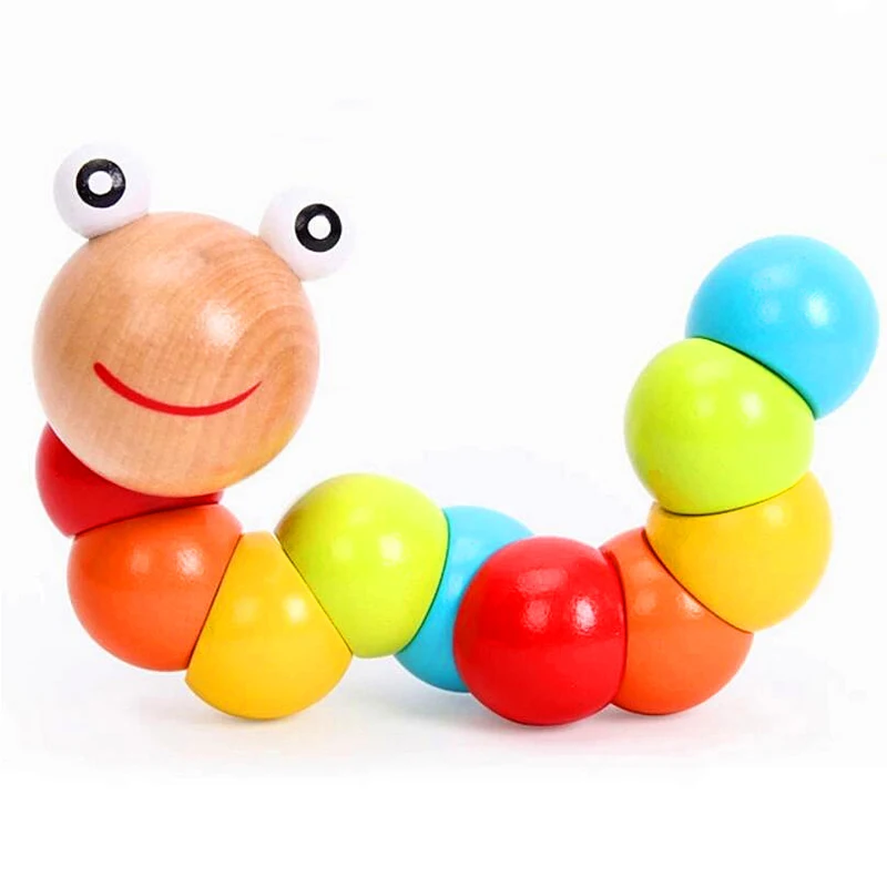 Toy Educational Wooden Children Early Learning Baby Exercise Fingers Flexible