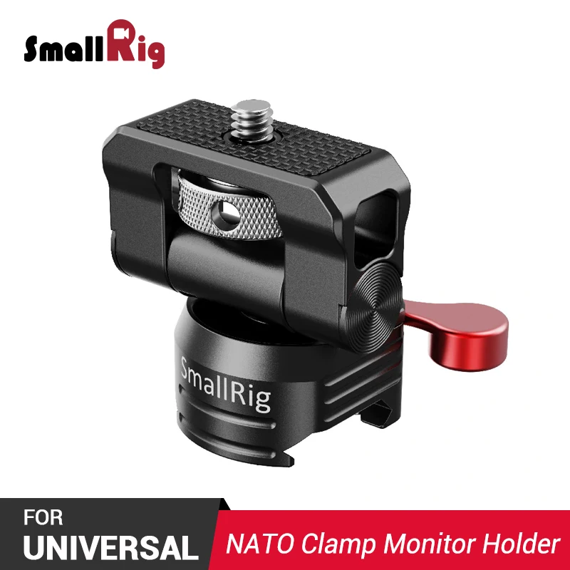

SmallRig Adjustable Mount Quick Release Nato Clamp Monitor Holder Swivel 360 degree & Tilt 150 degree Monitor Mount 2347