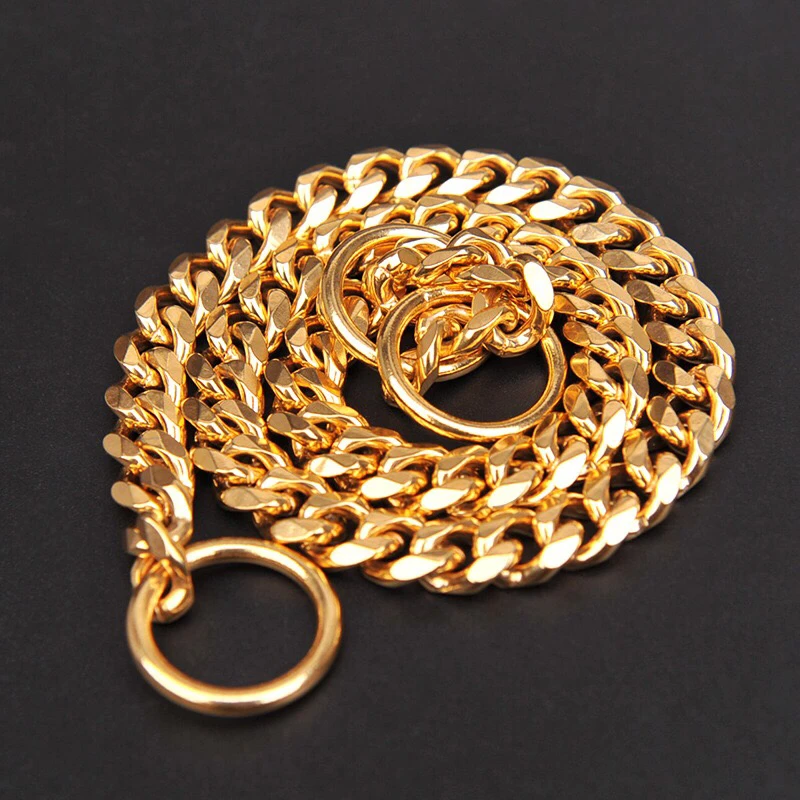 MTL Pet Six Sides Flat Twisted Stainless Steel Snake Chain Collar for Large Dog | Дом и сад
