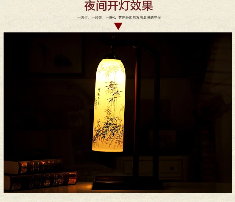 China Antique Living Room Vintage Table Lamp Porcelain Ceramic Table Lamp wedding decoration the bedroom table lamp (4)