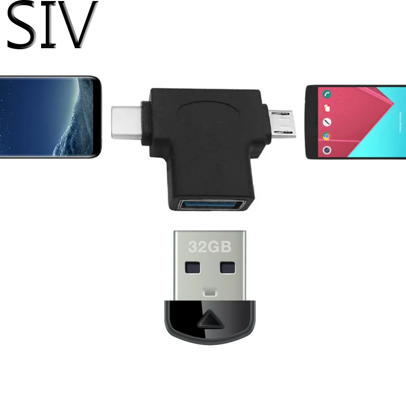 

USB 3.0 Micro USB Type C OTG Adapter Converter For Samsung Xiaomi Android Phone