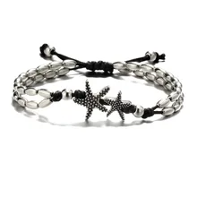 Vintage Bracelet Foot Jewelry Retro Anklet For Women Girls Ankle Leg Chain Charm Starfish Beads Bracelet Beach Jewelry 041 retro lace beads anklet for women
