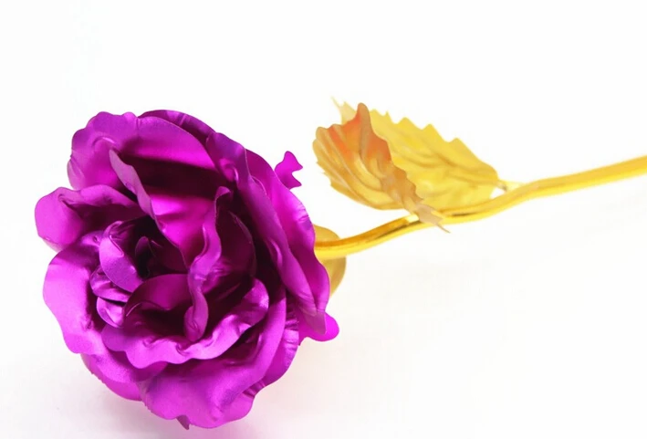24k-позолоченный цветок розы подарок на день Святого Валентина День рождения романтический золотой декор в виде цветка розы - Цвет: Розовый
