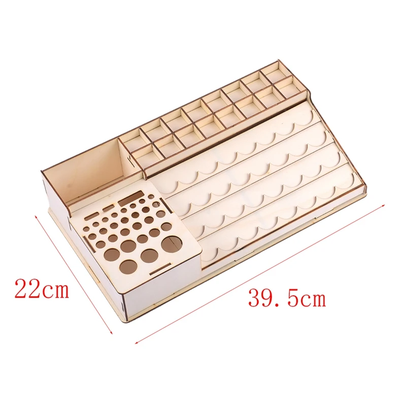 Деревянный органайзер для тату краски бутылки дисплей стойки щетки держатель эпоксидной смолы хранения модель инструмента#2