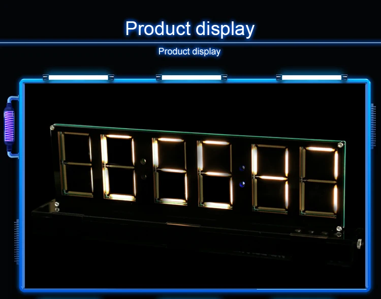 Ceramic filament acrylic lamp base creative vintage DIY digital electronic 3D LED clock
