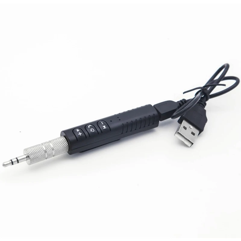 

New Hot 3.5mm Jack Clip-on Wireless Bluetooth Receiver Mini Bluetooth Car kit Audio Music adapter with Mic for Headphone Speaker