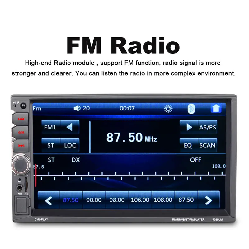 

Vehemo for Car Mp5 Player Rear Camera MP5 Player Auto MP5 Player MP5 Radio Flexible FM Radio Car Stereo Car Accessories