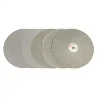 6 個 8 "インチグリット 80 150 320 600 1200 3000 ダイヤモンド研削ディスク平板ラップディスクコーティングされた研磨ホイールジュエリー宝石細工ツール