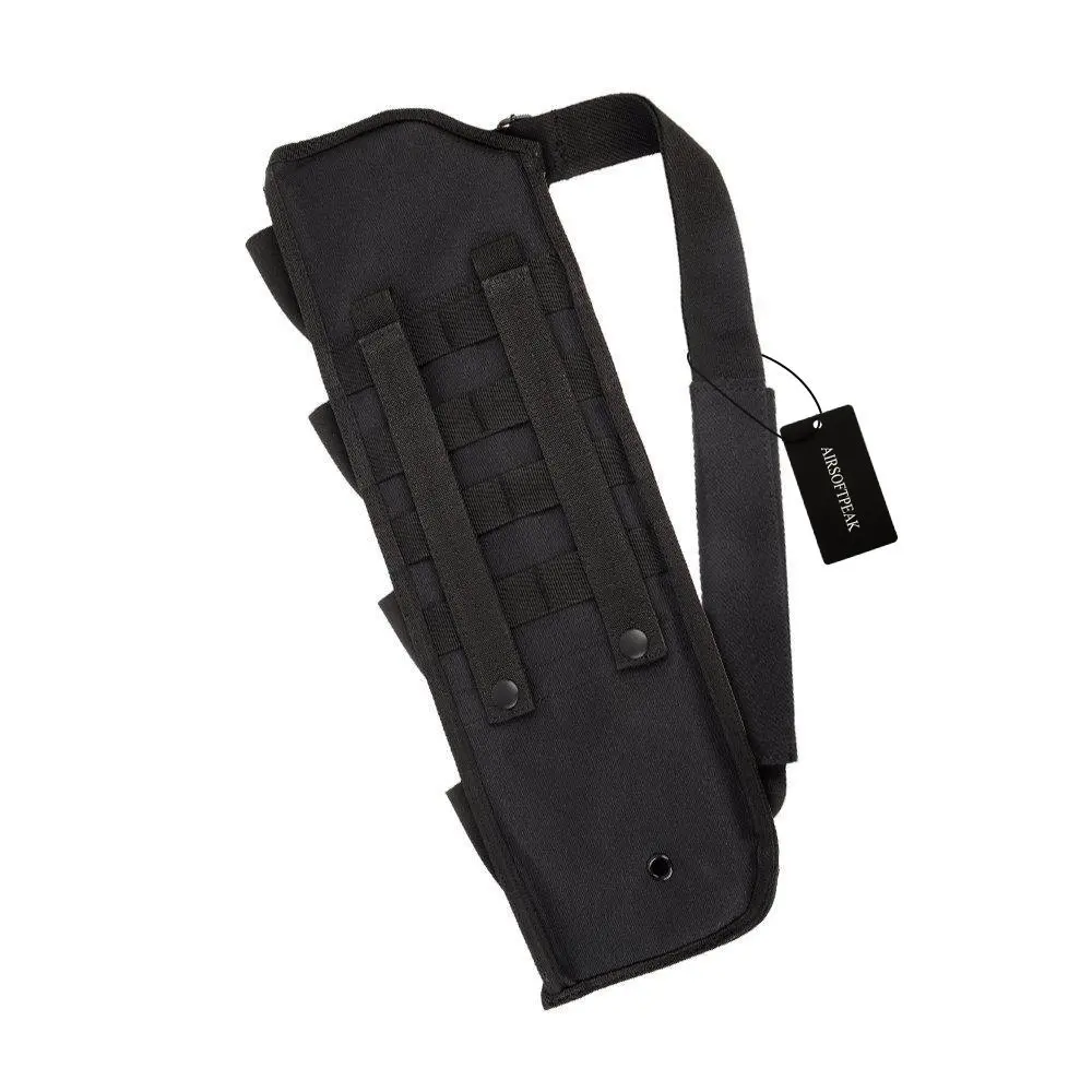 

AIRSOFTPEAK Outdoor Hunting Tactical Pistol Breacher's Gun Scabbard Holster Molle Rifle Sling Case Bag