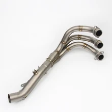 Motorcycle Exhaust Full System Without Muffler Case For YAMAHA MT 09 FT 09 MT09 FZ09 Titanium