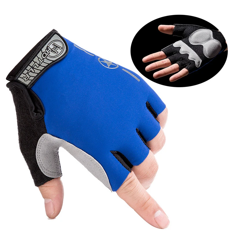 1 Pair Gym Gloves Half Finger Sports Exercise Weight Lifting Gloves Body Building Anti-skid Training Heavyweight Fitness Gloves