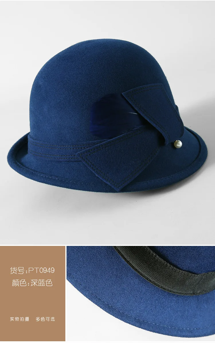 2019 зимняя модная новая шерстяная шляпа для женщин, высокое качество, асимметричные женские фетровые шапки